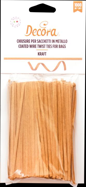 Image du produit Decora Fermetures pour sachets - Kraft (1000 x)