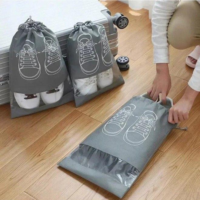 Actual product image MU Style Asjon Series travel shoe bag set of 5 size L