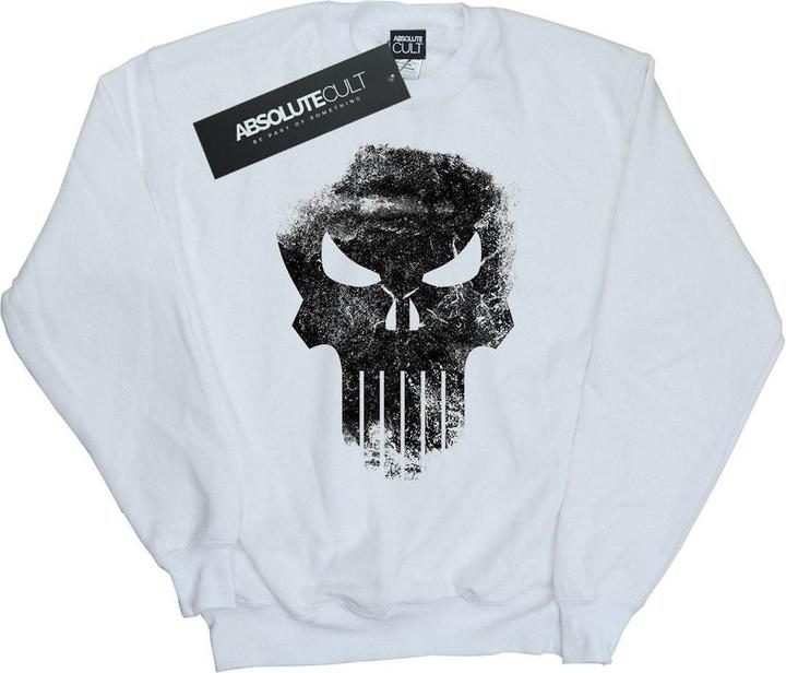 Actual product image Mens The Punisher Distrressed Skull Sweatshirt (S)
