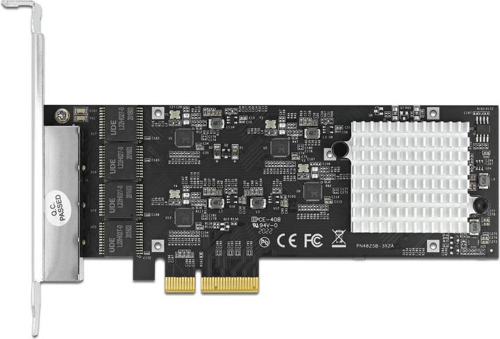 Actual product image Delock Network card 4x 2.5Gbps, RTL8125B PCI-Express x4 (RJ45)
