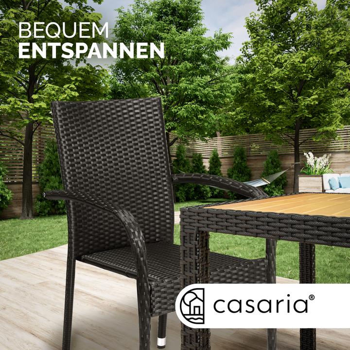 Actual product image Casaria Polyrattan Gartenstühle