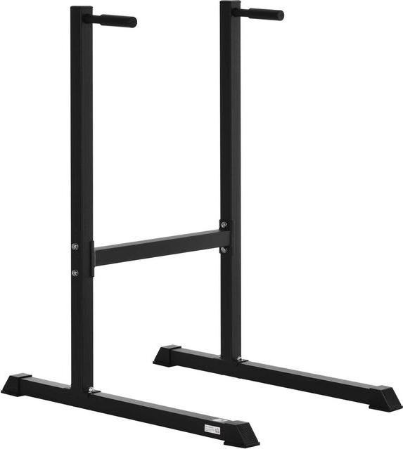 Image du produit Swisshandel24 Station de dips Support de dips Barres abdominales Exercices pour le dos Acier noir 104 x 70,5