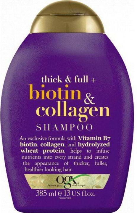 Ogx ORGANIX Shampoo Biotin & Kollagen volumisierendes Shampoo 385ml (385 ml, Flüssiges Shampoo)