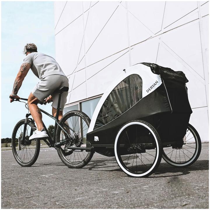 Immagine prodotto Deryan 3in1 Fahrradanhänger für 2 Kinder