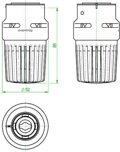 Produktbild Oventrop OV Thermostat Uni LHB ohne Nullstellung 7-28 GradC weiss