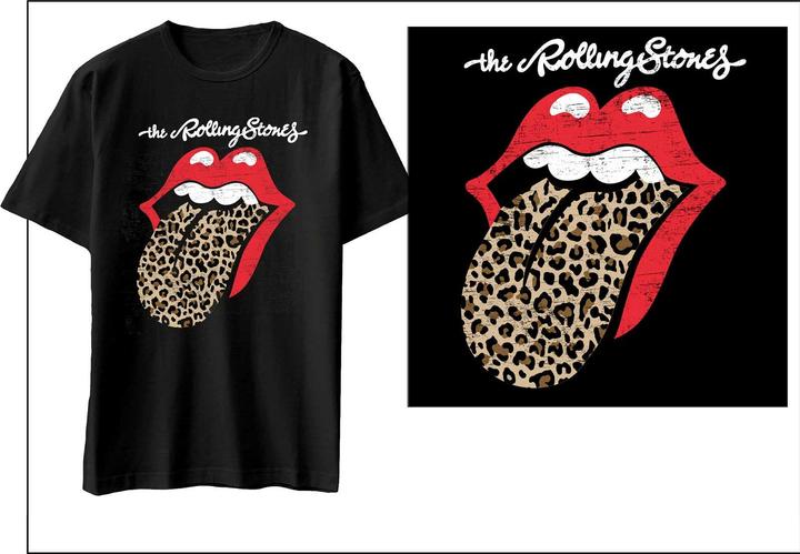 The Rolling Stones Leopard Print Tongue (XXL)