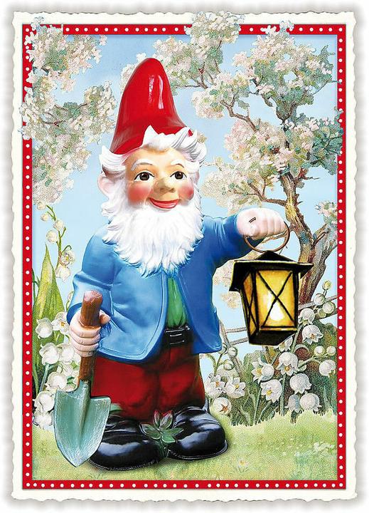 Image du produit Edition Tausendschön Postkarte / Gartenzwerg / hoch / blanko