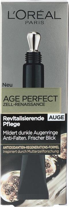 Produktbild L'Oréal Paris L'Oréal, Alter perfekt, Creme? Unter den Augen mit schwarzem Trüffel und schwarzem Tee, 15 ml (Crème, 15 ml)