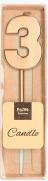 Produktbild Folat Kerze Nummer 3 Bronze Metallic (1 x)