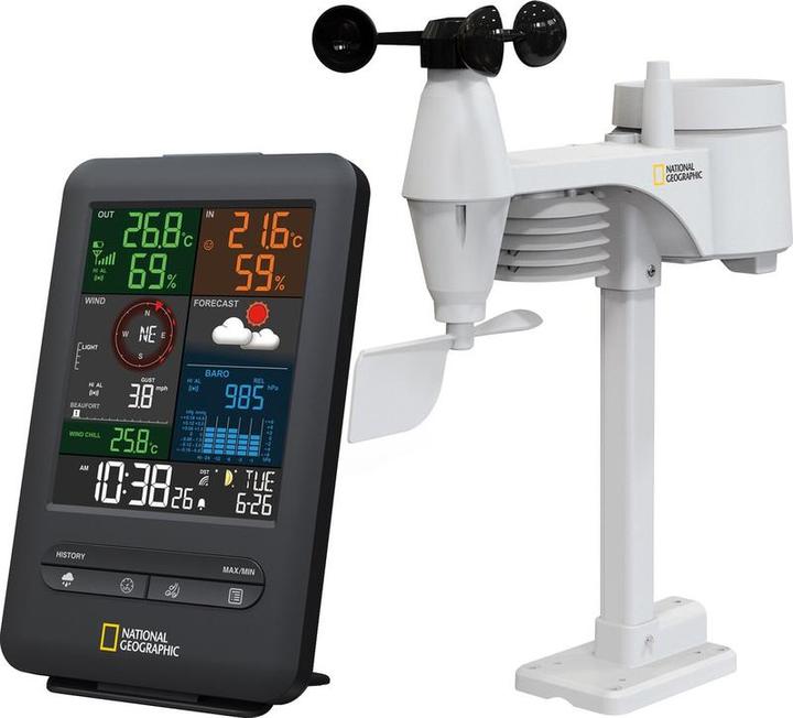 National Geographic Color-Display Center 5in1 9080500 Funk-Wetterstation Vorhers