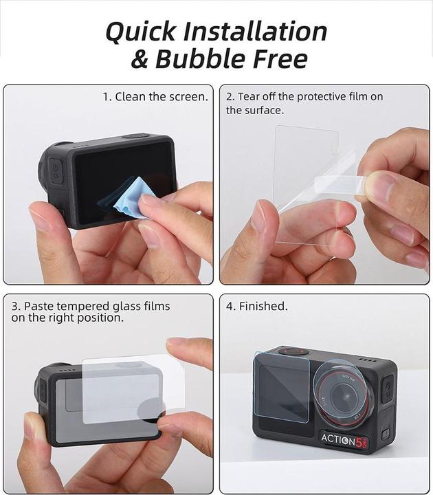 Image du produit Sunnylife Kit de verre blindé 3 en 1 (Osmo Action 5 Pro)