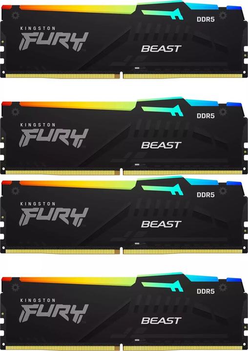 Actual product image Kingston D5 64GB 6000-40 Beast RGB K4 KFY (4 x 16GB, 6000 MHz, DDR5 RAM, DIMM)