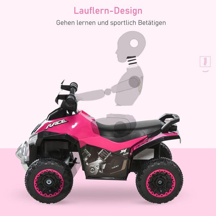 Image du produit Swisshandel24 voiture à pédales voiture à pédales pour enfants 18-36 mois lumière musique plastique acier rose