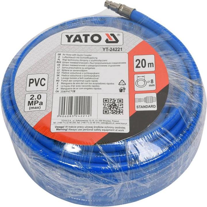 Immagine prodotto Yato Tubo D'Aria In Pvc Con Copertura 8mm x 20m