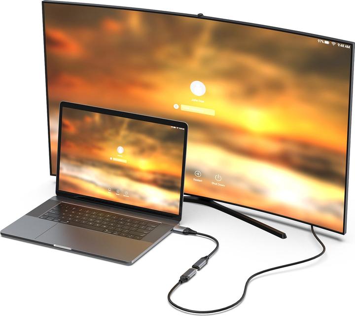 Immagine prodotto equip Adattatore Displayport->HDMI 1.4 St/Bu 8K/60Hz grigio (HDMI, 1 cm)