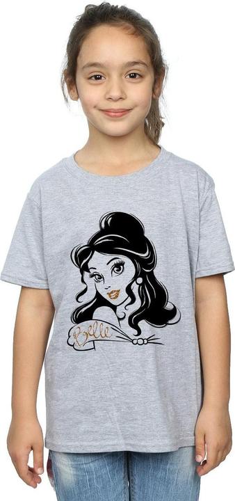 Actual product image Beauty And The Beast Girls Belle Sparkle T-Shirt (140, 146)