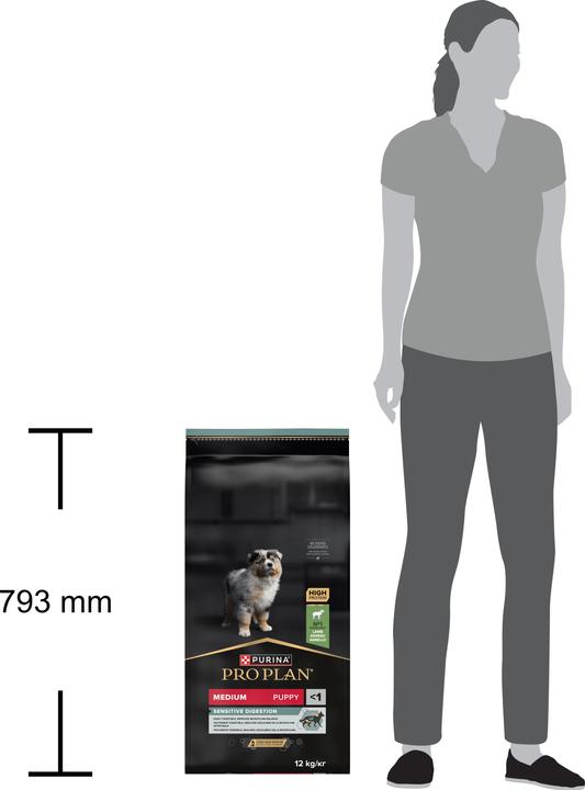 Produktbild Pro Plan Dog Medium Puppy OPTI DIGEST Lamm (Junior, 1 Stk., 12000 g)