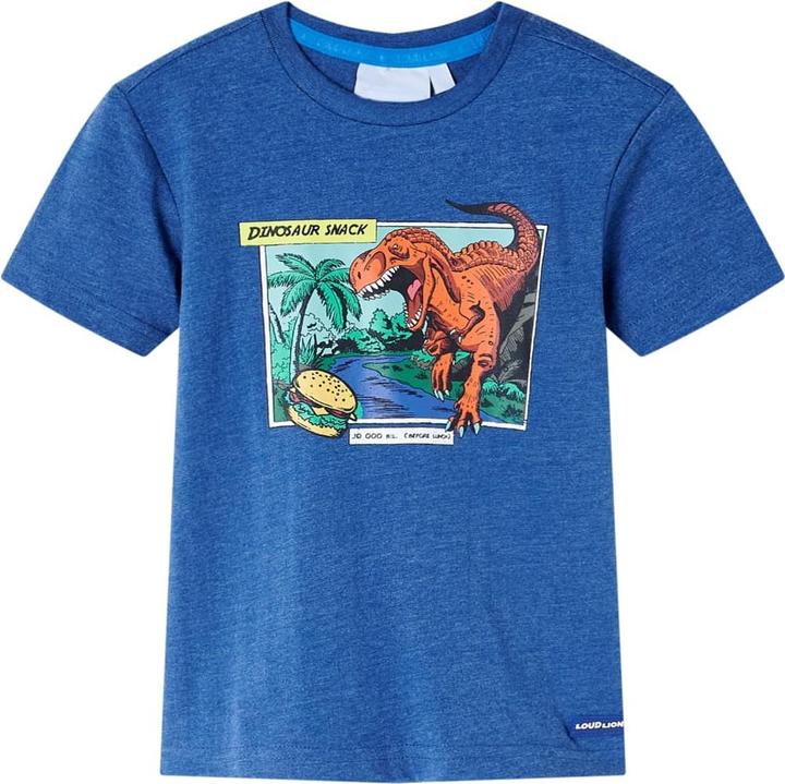 Immagine prodotto VidaXL Maglietta da bambino blu scuro melange 116,Materiale: 80 (116)
