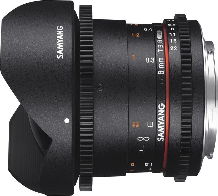 Produktbild Samyang V-DSLR 8mm T/3.8 UMC Fish-Eye CS II Lens for Sony A, Black (Sony A, APS-C / DX)