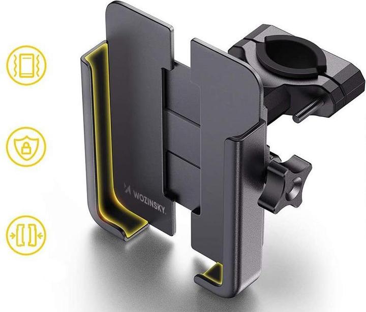 Image du produit Wozinsky metalinis dviračio telefono laikiklis, juodi Scooter (WBHBK3)