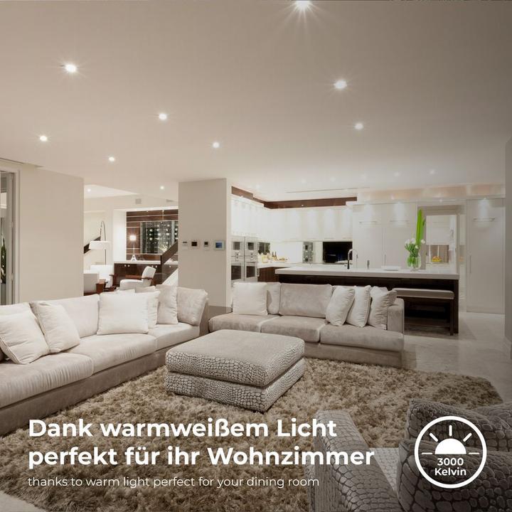Immagine prodotto B.K.Licht Set di 6 luci da incasso a LED, IP65, bianco, 6xLED/4.9W (480 lm)
