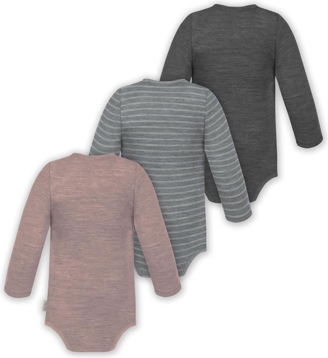 Immagine prodotto Normani Confezione da 3 pezzi di body a maniche lunghe in merino per bambino e bambina - 9355 (68)