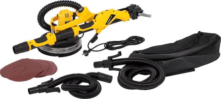 Image du produit Powerplus Ponceuse pour cloisons sèches télescopique 1050W Ø225mm - 6 Acc. (Ponceuse à disque, 1050 W)
