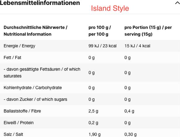 Valeurs nutritives et ingrédients Inlead Sauce classique (350 g)