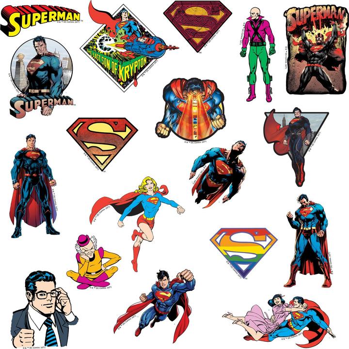 Produktbild Superman Figur Aufkleber Deluxe 50erPack Vinyl