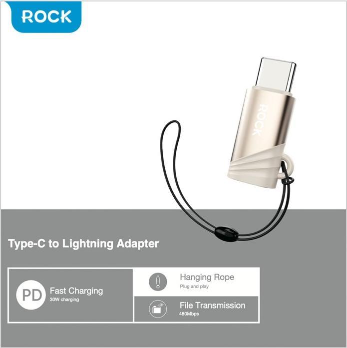Immagine prodotto Rock - RCL0016 Adapter Lightning weiblich auf USB-C männlich Adapter (Lightning, USB tipo C)