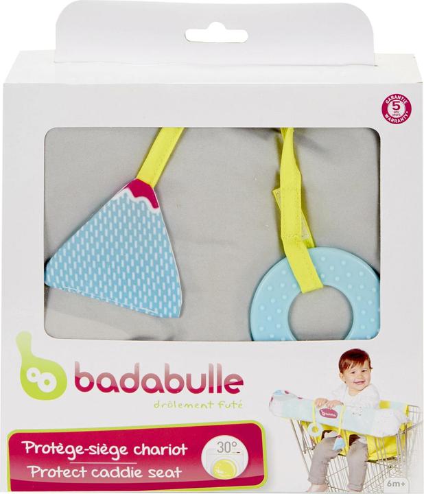 Image du produit Badabulle Housse de siège pour chariot de supermarché - Animaux de montagne (Siège de table)
