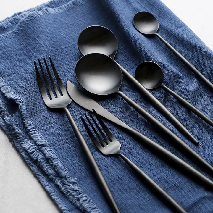 Produktbild Spa Solutions Verona Besteckset Schwarz 16 teilig (16 Stück, Gabel)