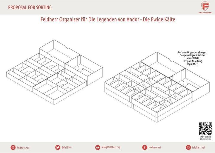 Image du produit Feldherr Organizer Insert für Die Legenden von Andor: Die ewige Kälte - Brettspi (Matières plastiques)