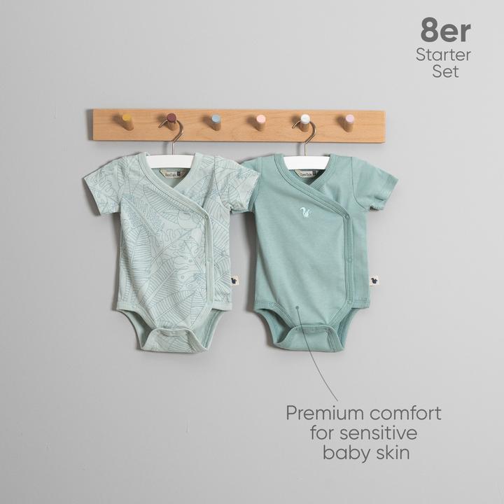 Image du produit TotsTale Premium 8-tlg. Newborn Starter-Set – Babykleidung aus Bio-Baumwolle – Geschenk zur Geburt (50, 56, 62, 68)