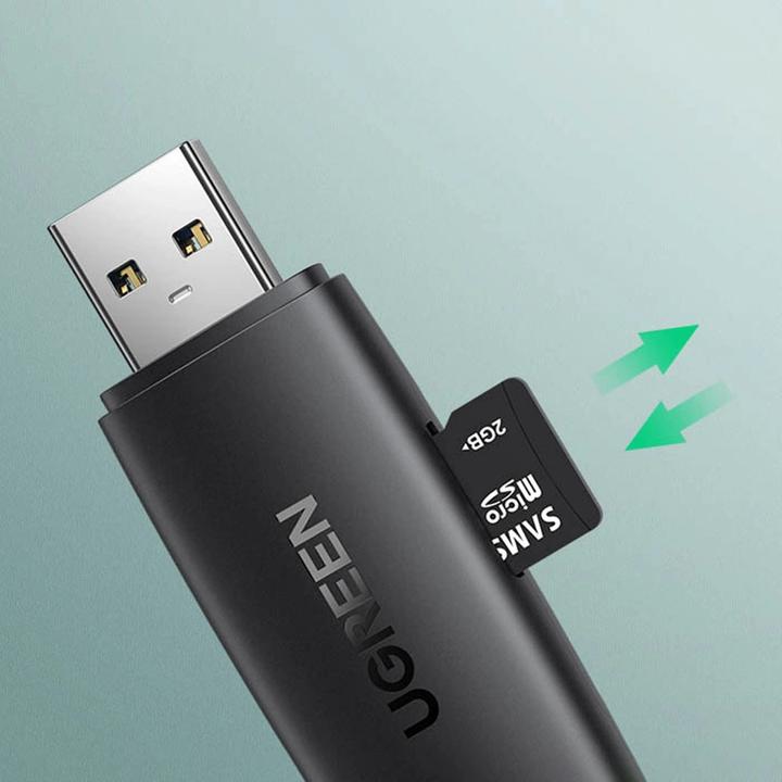 Produktbild Ugreen CM304 USB + USB-C Adapter Card Reader SD + microSD (black) (USB-C)