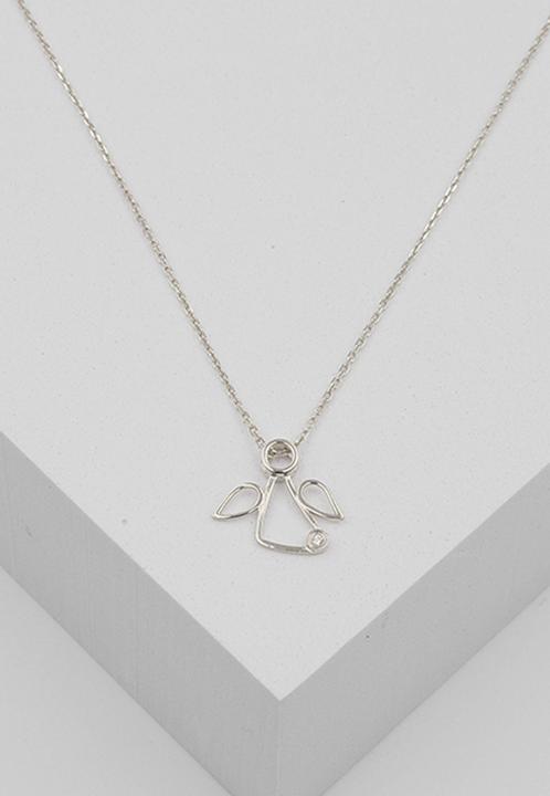 Image du produit Muau ange pendentif or blanc 750 diamant 0.0075ct. 13x15mm (950 Platine)