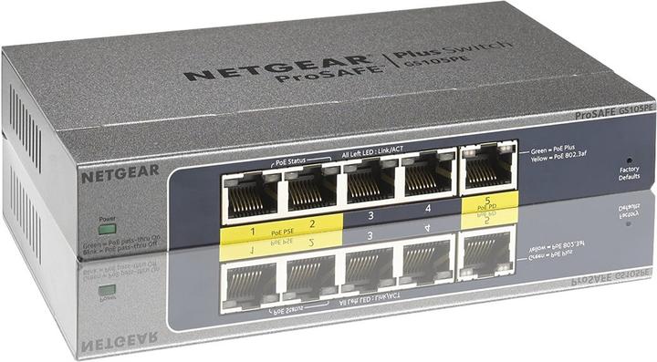 Actual product image Netgear Gs105pe-10000s (5 ports)