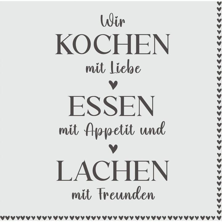 Produktbild Paper + Design Motivserviette 33x33cm Spruch (20 x, 33 x 33 cm)