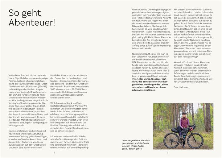Actual product image Bikepacking Trans Germany (German, Sara Hallbauer, 2025)