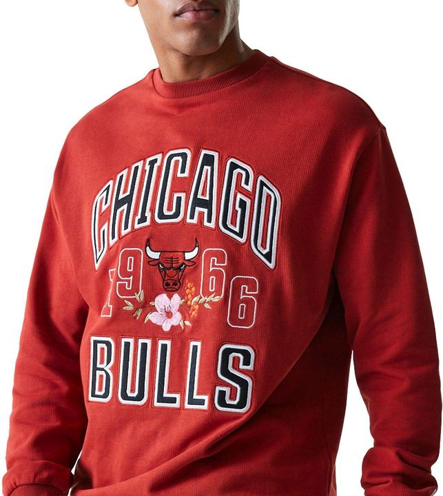 Produktbild New Era Oversize NBA Pullover - FLORAL Chicago Bulls rot S (S)