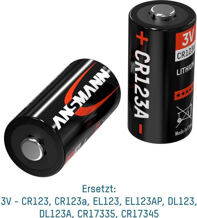 Actual product image Ansmann Photo battery CR-123A Lithium C (6 pcs., CR123A, 1375 mAh)