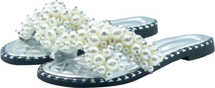 Actual product image Where's That From Womens/Ladies Eve Pearl Flat Heel Sliders (37)