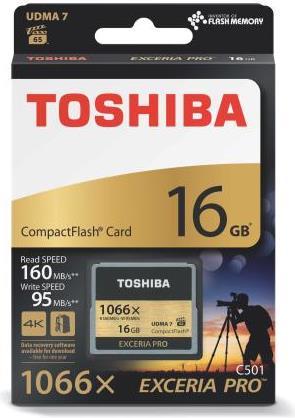 Immagine prodotto Toshiba COMPACT FLASH Exceria 16GB THN-C501G PRO C501 W150 / 160 oro (16 GB, CF)