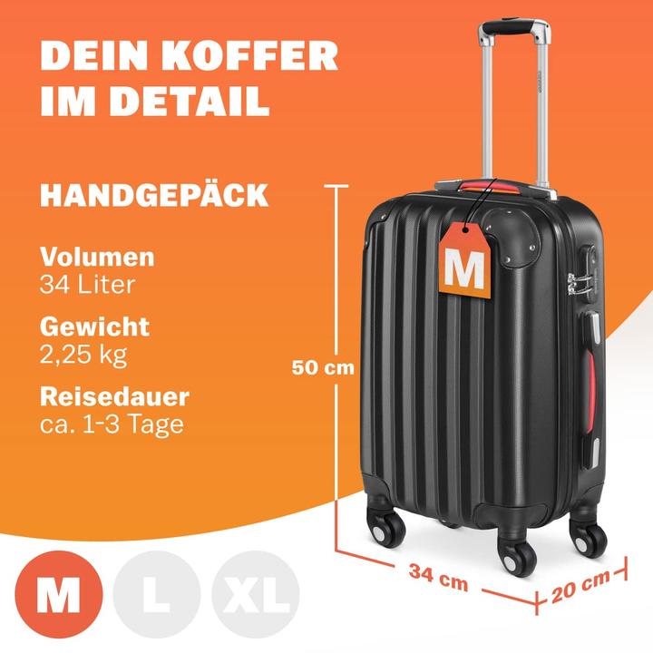 Produktbild Monzana Hartschalenkoffer (34 l, Handgepäck (bis 50l))
