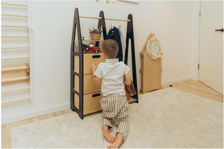 Produktbild Duck Woodworks Kindergarderobe mit Schubladen