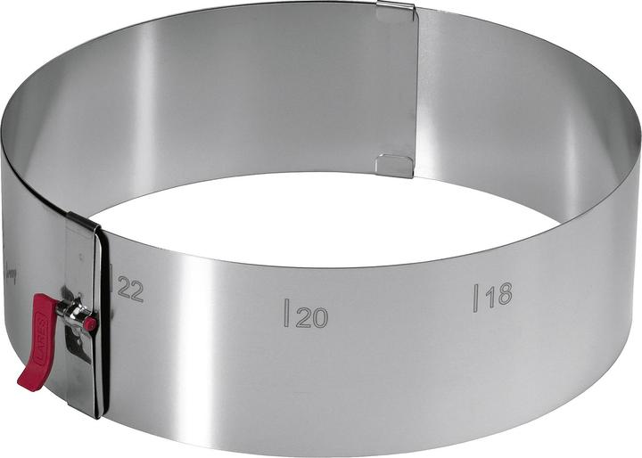 Immagine prodotto Lares Anello per torte con leva di bloccaggio 7cm in acciaio inossidabile (17 cm)