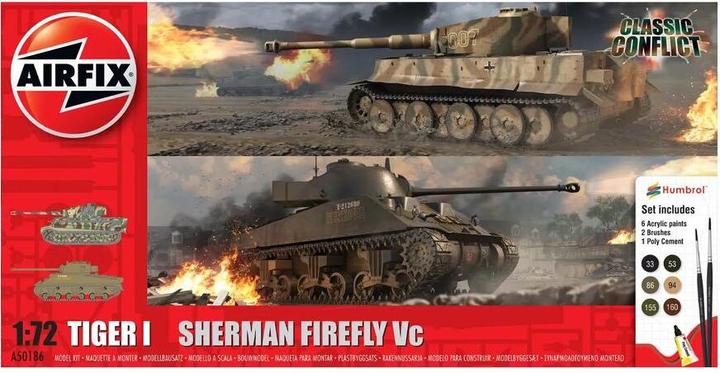 Produktbild Airfix Bausatz Panzer Set Tiger 1 vs Sherman Firefly 1:72