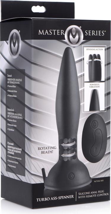 Image du produit Master Series Turbo Ass-Spinner Plug anal en silicone avec télécommande