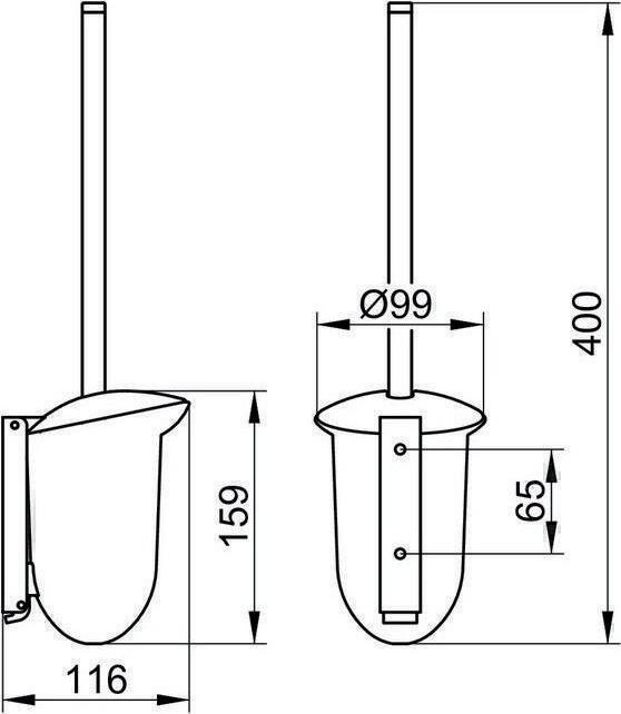 Actual product image Keuco Cleo toilet brush with handle