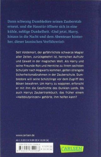 Image du produit Harry Potter (Band 6) Harry Potter und der Halbblutprinz (Allemand, Joanne K. Rowling, 2015)